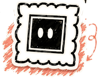 The frameless mascot